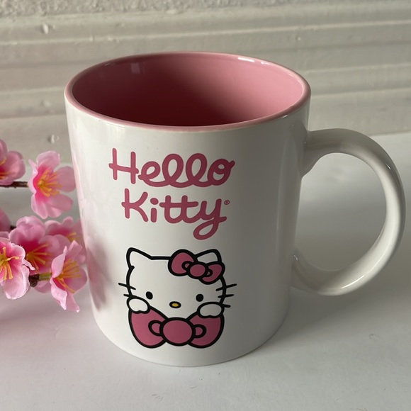 HELLO KITTY Sanrio large coffee tea drink mugs set of 2 bundle 20 oz new - Picture 3 of 7